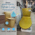 Domaco 1055 Rimless Turbo Tornado One-Piece Toilet w Soft Closing seat cover