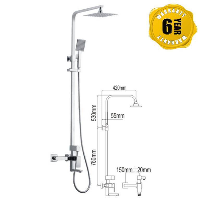 NTL Rain Shower Mixer 1001 (51990)<br>*Contact us for best price - Domaco
