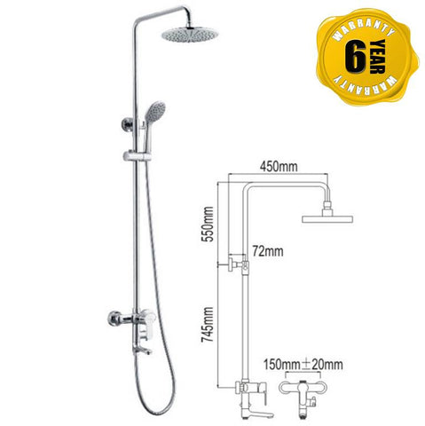 NTL Rain Shower Mixer 1008 (22880)<br>*Contact us for best price - Domaco