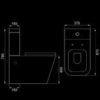 Velin 2-Piece Toilet Bowl 1288 (36800)<br>*Contact us for best price - Domaco