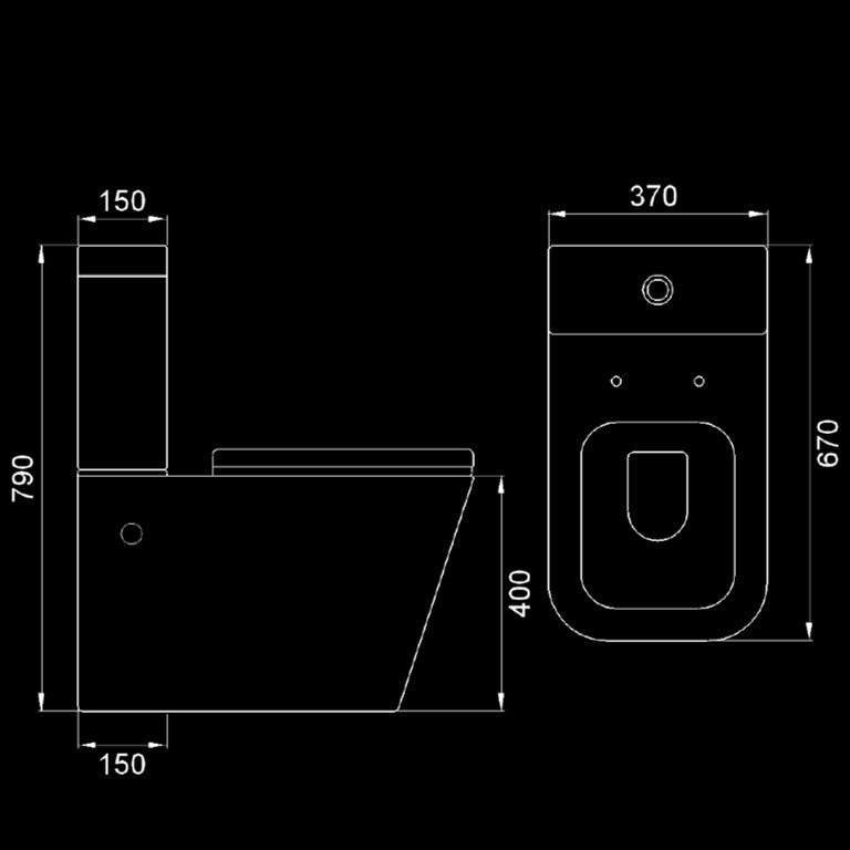 Velin 2-Piece Toilet Bowl 1288 (36800)<br>*Contact us for best price - Domaco