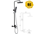 NTL Rain Shower Mixer 2007B or 2007W (Black or White) (28880)<br>*Contact us for best price - Domaco
