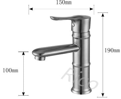 RICO 30401-1 STAINLESS STEEL BASIN MIXER TAP (10800)<br>*Contact us for best price - Domaco