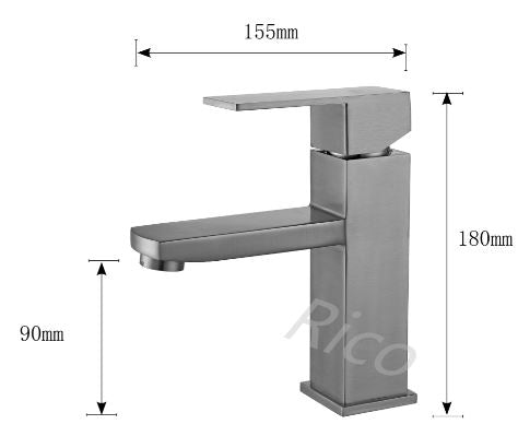 RICO 30402-1 STAINLESS STEEL BASIN MIXER TAP (15800)<br>*Contact us for best price - Domaco