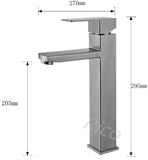 RICO 30402-2 STAINLESS STEEL TALL BASIN MIXER TAP (16800)<br>*Contact us for best price - Domaco