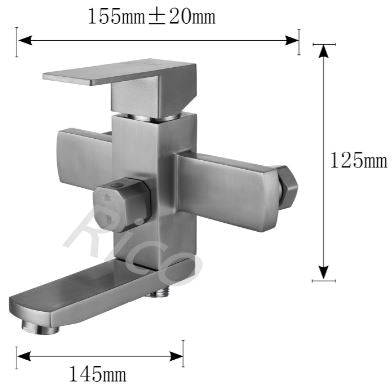 RICO 30402-5 STAINLESS STEEL BATH & SHOWER MIXER TAP (19800)<br>*Contact us for best price - Domaco