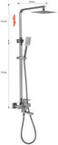 RICO 30402-7 STAINLESS STEEL RAIN SHOWER MIXER (30880)<br>*Contact us for best price - Domaco