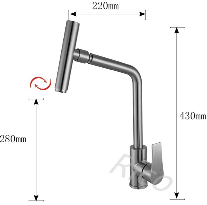 RICO 30403-1A STAINLESS STEEL SINK MIXER TAP (12800)<br>*Contact us for best price - Domaco