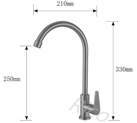 RICO 30405-13-C STAINLESS STEEL SINK COLD TAP (5480)<br>*Contact us for best price - Domaco