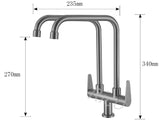 RICO 30405-26SS-C STAINLESS STEEL DOUBLE SINK COLD TAP (8980)<br>*Contact us for best price - Domaco
