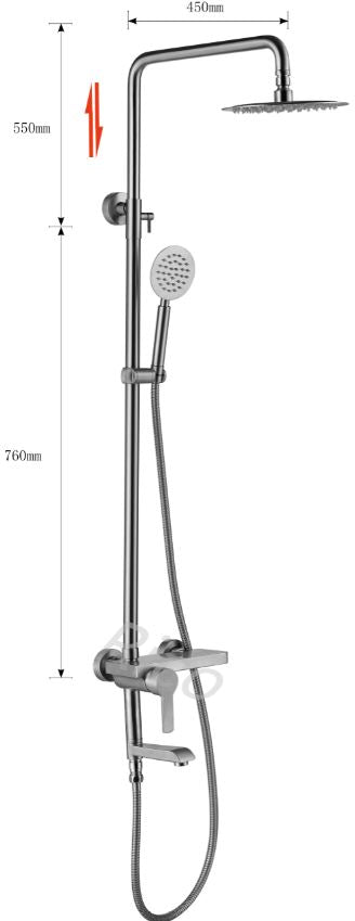 RICO 30407-1 STAINLESS STEEL RAIN SHOWER MIXER (36800)<br>*Contact us for best price - Domaco