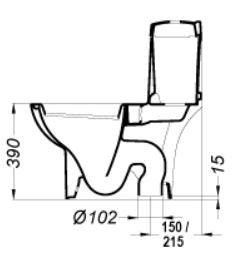 Arino 1-Piece Toilet Bowl 5001-WT (Geberit Flushing System) (30800)<br>*Contact us for best price - Domaco