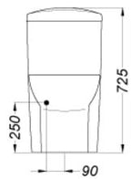 Arino 1-Piece Toilet Bowl 5001-WT (Geberit Flushing System) (30800)<br>*Contact us for best price - Domaco