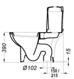 Arino 1-Piece Toilet Bowl 5001-WT (Geberit Flushing System) (30800)<br>*Contact us for best price - Domaco