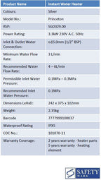 707 Princeton Instant Water Heater (25600)<br>*Contact us for best price - Domaco