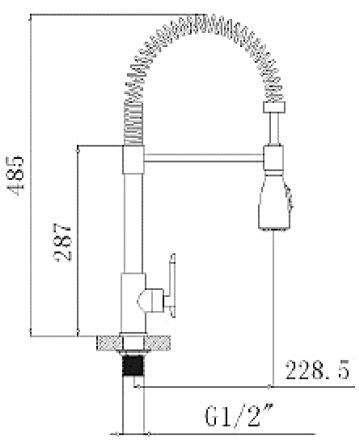 ARINO T-8000A-3 (Chrome) & TS-8000A-3 (Satin) PULL-OUT SPOUT LEVER HANDLE SINK MIXER - Domaco