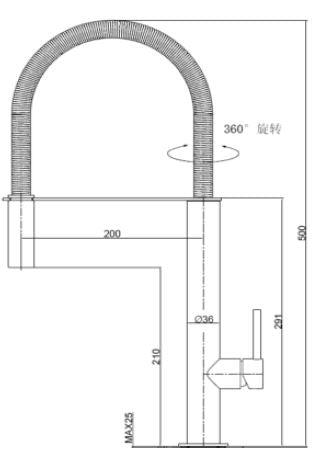 ARINO T-8000B PULL-OUT SPOUT LEVER HANDLE SINK MIXER - Domaco
