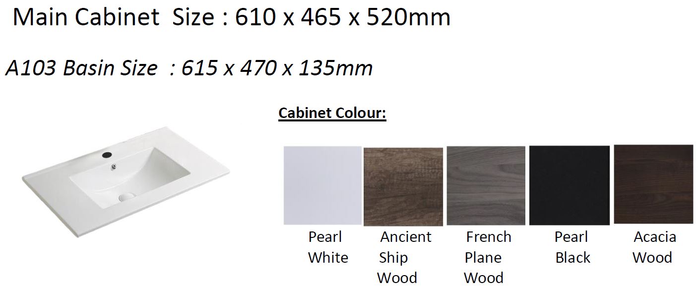 Baron A103 Basin Cabinet Set (304 Stainless Steel) (32800) <br>*Contact us for best price - Domaco