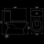 Velin 2-Piece Toilet Bowl A138 (18800)<br>*Contact us for best price - Domaco