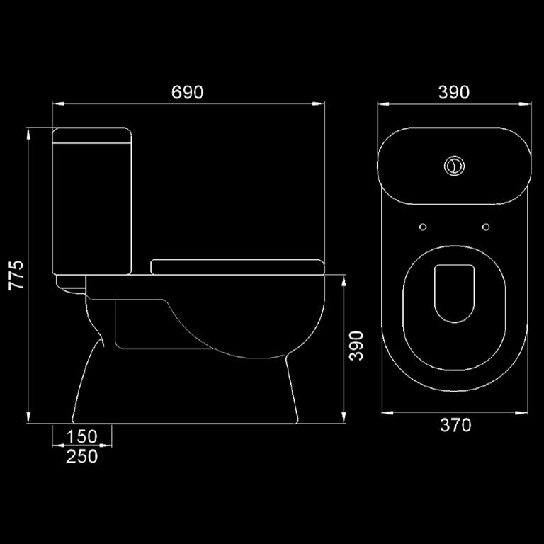 Velin 2-Piece Toilet Bowl A138 (18800)<br>*Contact us for best price - Domaco