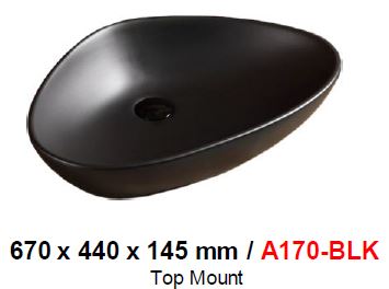 BARON A170 BLACK TOP MOUNT BASIN (9800) *Contact us for best price - Domaco