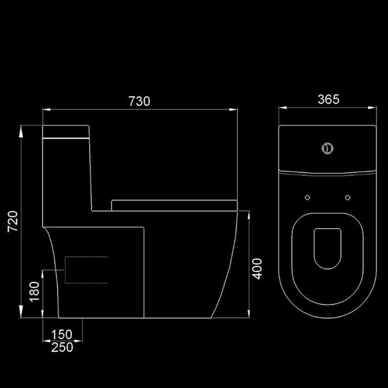 Velin 1-Piece Toilet Bowl NEW A3392 (Geberit Flushing System) (28800)<br>*Contact us for best price - Domaco