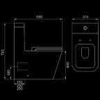 Velin 1-Piece Toilet Bowl A3393 (36800)<br>*Contact us for best price - Domaco