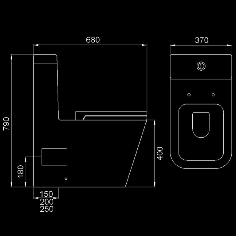 Velin 1-Piece Toilet Bowl A3393 (36800)<br>*Contact us for best price - Domaco