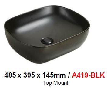 BARON A419 BLACK TOP MOUNT BASIN (9800) *Contact us for best price - Domaco
