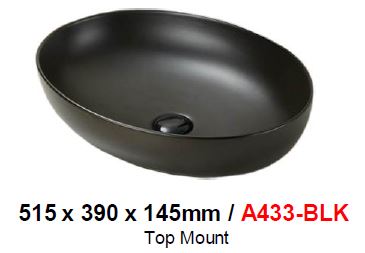 BARON A433 BLACK TOP MOUNT BASIN (9800) *Contact us for best price - Domaco