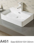 Baron Designer Basin A451 - TOP Mount/ Wall Hung - Domaco