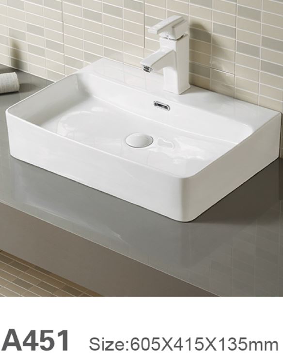 Baron Designer Basin A451 - TOP Mount/ Wall Hung - Domaco