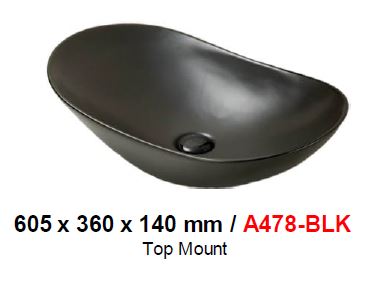 BARON A478 BLACK TOP MOUNT BASIN (12800) *Contact us for best price - Domaco