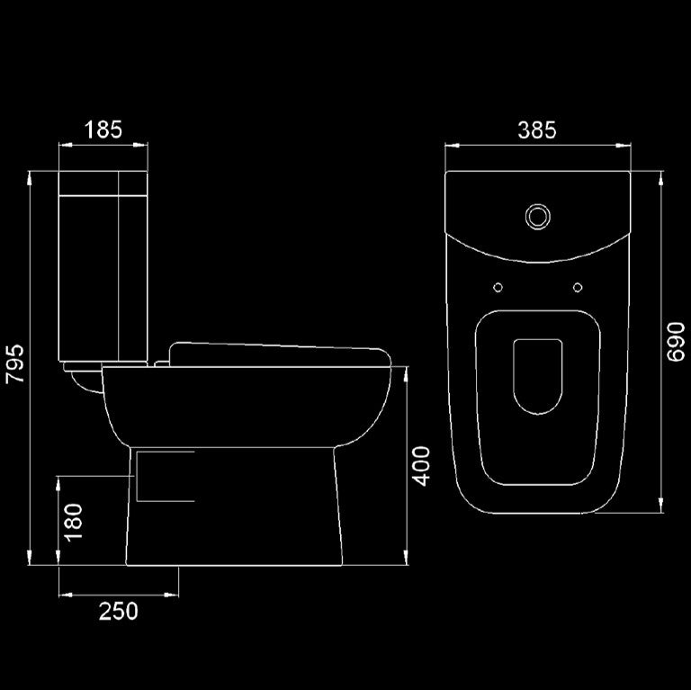 Velin 2-Piece Toilet Bowl A6001 (21800)<br>*Contact us for best price - Domaco