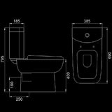 Velin 2-Piece Toilet Bowl A6001 (21800)<br>*Contact us for best price - Domaco