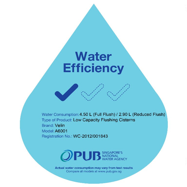 Velin 2-Piece Toilet Bowl A6001 (21800)<br>*Contact us for best price - Domaco