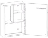 ARINO Stainless Steel Single Door Mirror Cabinet - Domaco