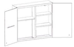 ARINO AR205 Stainless Steel Double Door Mirror Cabinet - Domaco