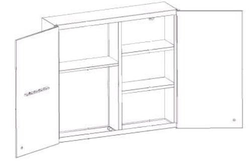 ARINO AR205 Stainless Steel Double Door Mirror Cabinet - Domaco
