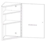 ARINO AR208C Stainless Steel Corner Mirror Cabinet - Domaco