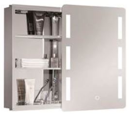 ARINO AR212L LED Stainless Steel Sliding Mirror Cabinet With Soft Touched Switch - Domaco