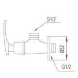 NTL Angle Valve 1624-C (1680)<br>*Contact us for best price - Domaco