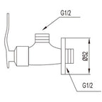 NTL Angle Valve 1655-C (1580)<br>*Contact us for best price - Domaco