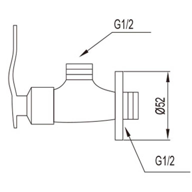 NTL Angle Valve 1655-C (1580)<br>*Contact us for best price - Domaco