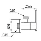 NTL Angle Valve 2024B-C or 2024W-C (Black or White) (2380)<br>*Contact us for best price - Domaco