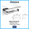 Arino AR-043-SS Stainless Steel Toilet Paper Holder domaco.com.sg