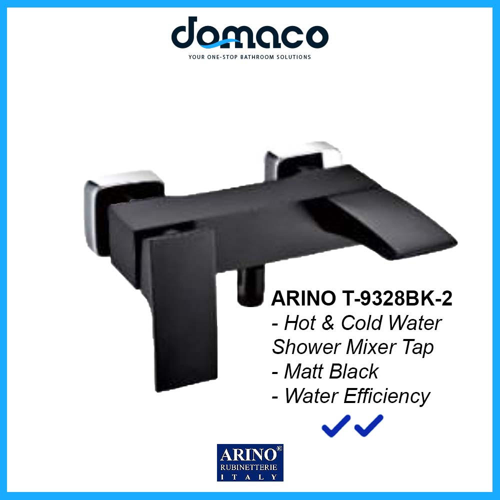 Arino T-9328BK-2 Matt Black Shower Mixer Tap domaco.com.sg