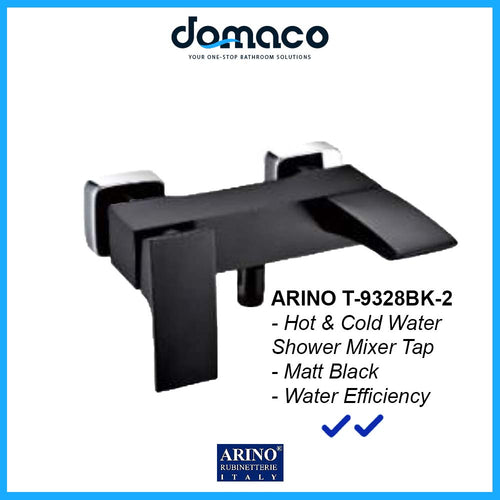 Arino T-9328BK-2 Matt Black Shower Mixer Tap domaco.com.sg