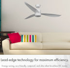 FANCO F-STAR DC CEILING FAN + REMOTE CONTROL + 18W LED RGB LIGHT KIT - Domaco