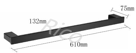 RICO B1011-B SINGLE TOWEL BAR (4980)<br>*Contact us for best price - Domaco